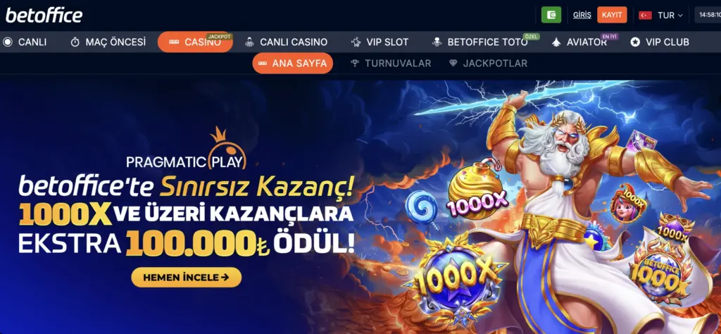 Betoffice canlı casino oyunları